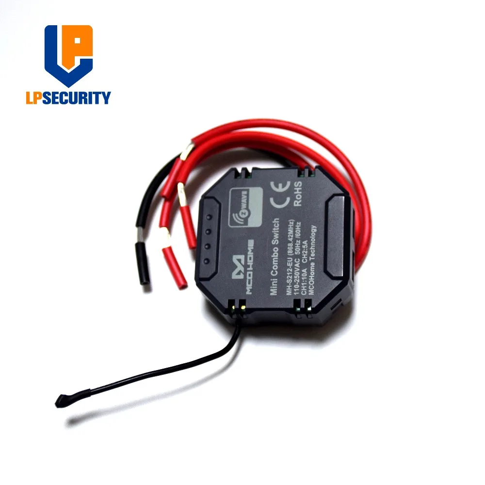 Двухкнопочный модуль включения/выключения MCOHOME z-wave MH-S212EU поддержкой 2 резистивных нагрузок