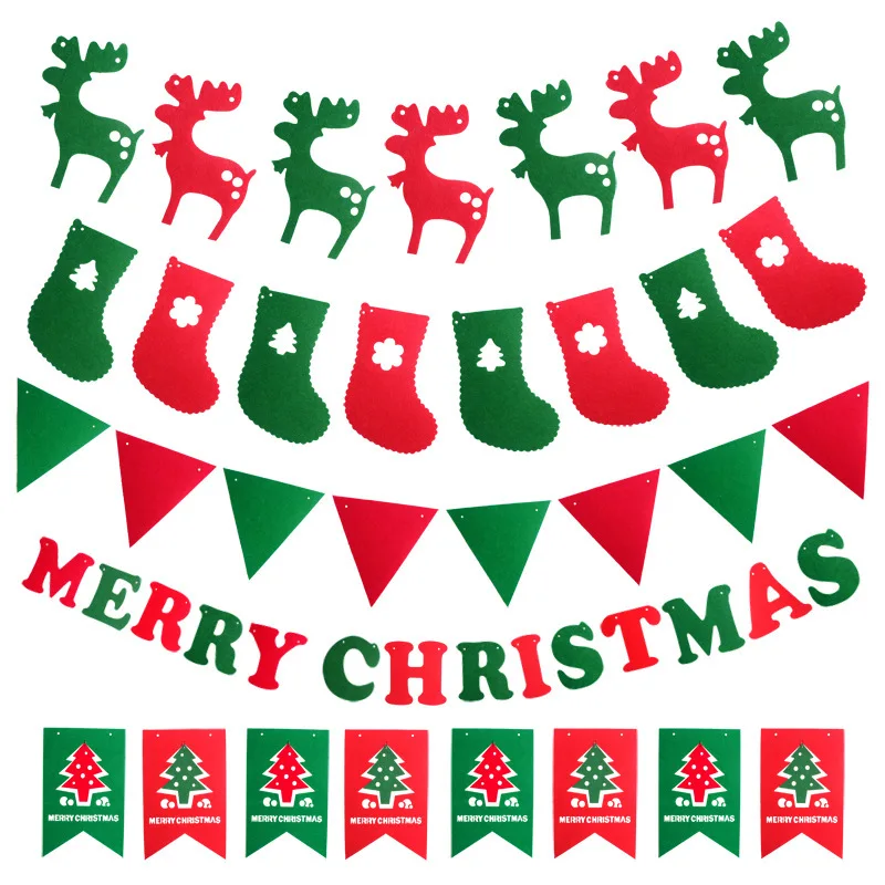 Украшение для рождественской вечеринки флажки с надписью &quotMerry Christmas&quot