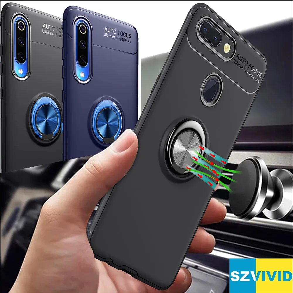 Магнитный чехол для автомобиля для Xiao mi 9 mi 8 SE mi A2 Lite Red mi Note 7 6 5 Pro 7A держатель кронштейн мягкое кольцо из ТПУ держатель для пальца