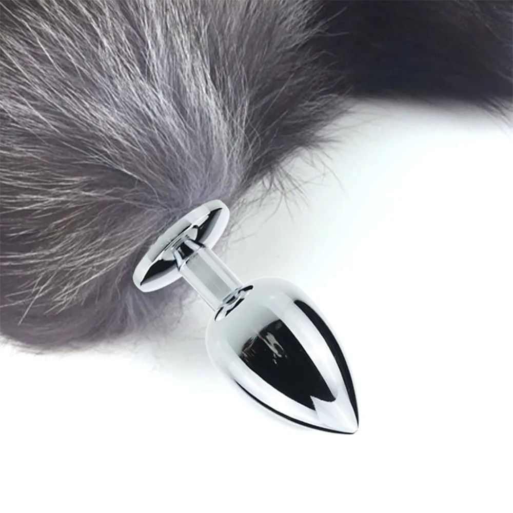New Sexy Toys Metal Fake Fur Fox Dog Tail Anal Plug Butt BDSM Flirt Anus For Women Adult Games Product Couples | Красота и здоровье