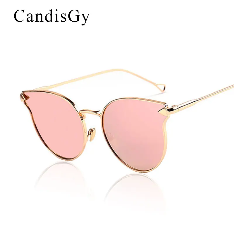 Женские зеркальные солнцезащитные очки кошачий глаз брендовые дизайнерские в