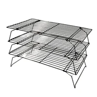1pc baking pastry tools 3 tier cooling rack 4524 88 5cm baking rack metal non stick for cooling cake cookie