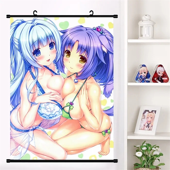 Аниме NEKOPARA Neko Para Chocolat ванильный сексуальный милый настенный свиток плакат Настенные подвесные плакаты коллекция домашнего декора - Цвет: V