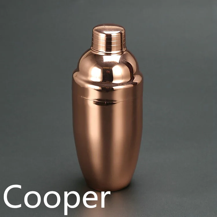 Copper 550 мл Бостонский барный коктейль-шейкер из нержавеющей стали с медным покрытием, шейкер для коктейлей, базовая барная посуда, барный инструмент - Цвет: Copper