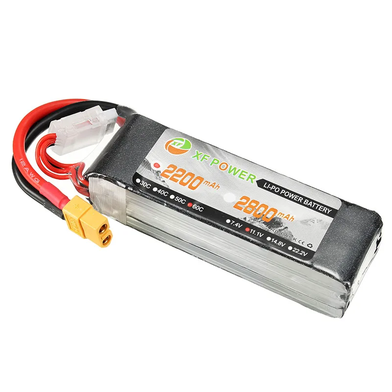 Высокое качество XF Power 11 1 В 2200 мАч 60C 3S Lipo батарея XT60 вилка батареи на запчасти для
