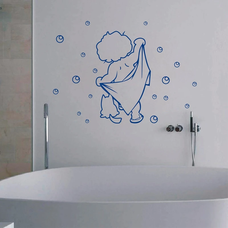 Забавные детские Стеклянные Настенные водонепроницаемые Декоративные наклейки