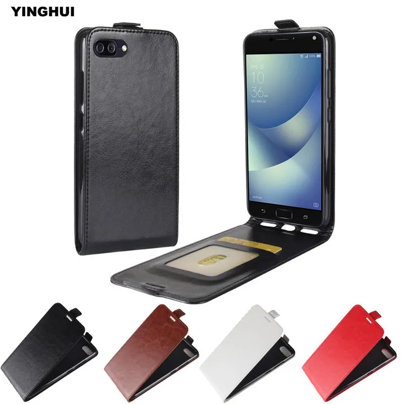 YINGHUI для ASUS Zenfone 4 Max ZC554KL силиконовый защитный Вертикальный чехол-книжка кожа