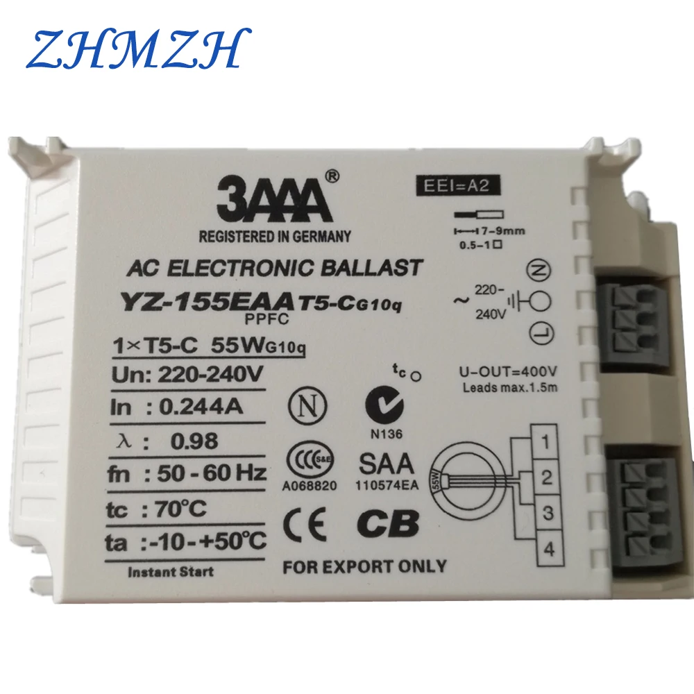 

3AAA YZ140EAA YZ155EAA 40W 55W T5-C Electronic Ballast 220V AC G10q Fluorescent Lamp Rectifier For T5 Ring Lamp Annular Tubes