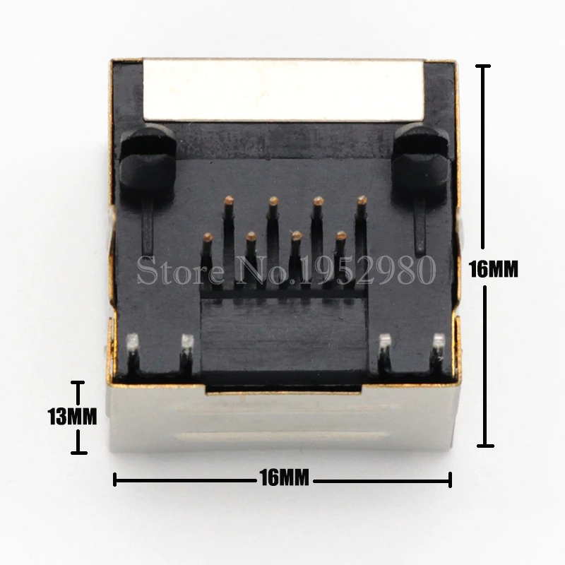 Сетевой разъем Ethernet RJ45 10 шт./лот медный корпус коннектор 8P8C со светодиодными