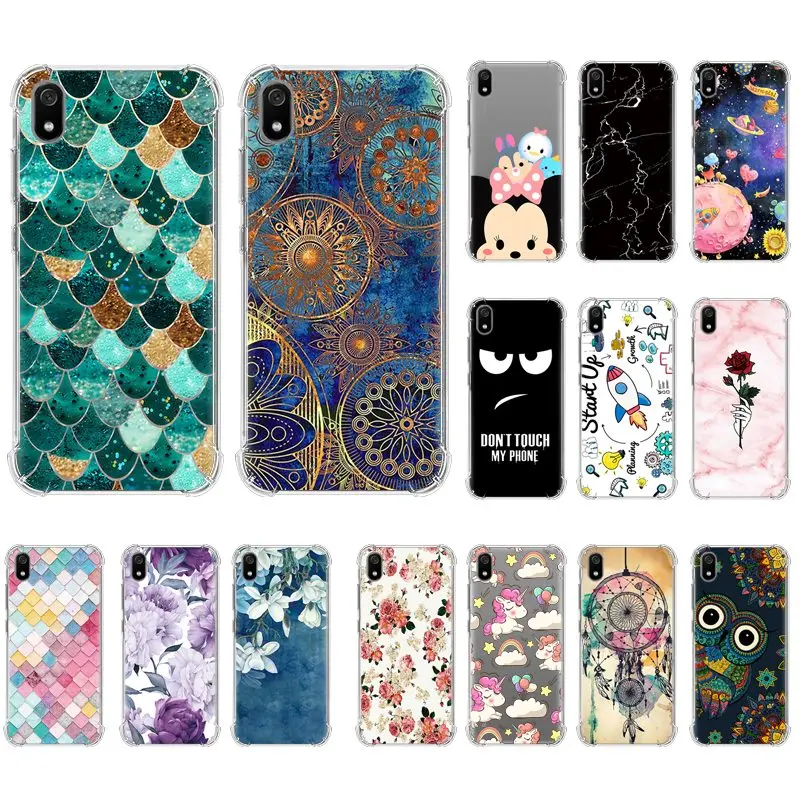 Phone case For Xiaomi Redmi 7A 5.45-inch Redmi7A Cute Cartoon Unicorn Marble High Quality Painted TPU Silicone Cove |