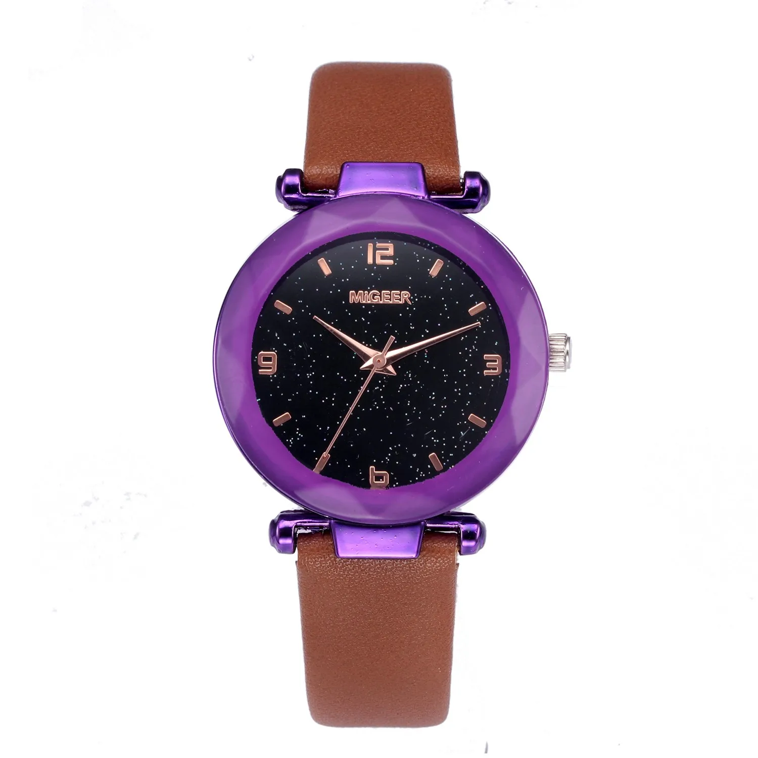 Модные кварцевые женские часы из выпуклого стекла кожа высокого качества