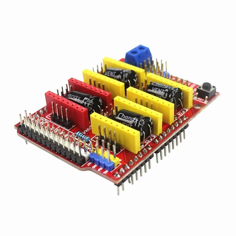 4 шт. DRV8825 Драйвер шагового двигателя радиатор + щит с ЧПУ Плата расширения UNO R3