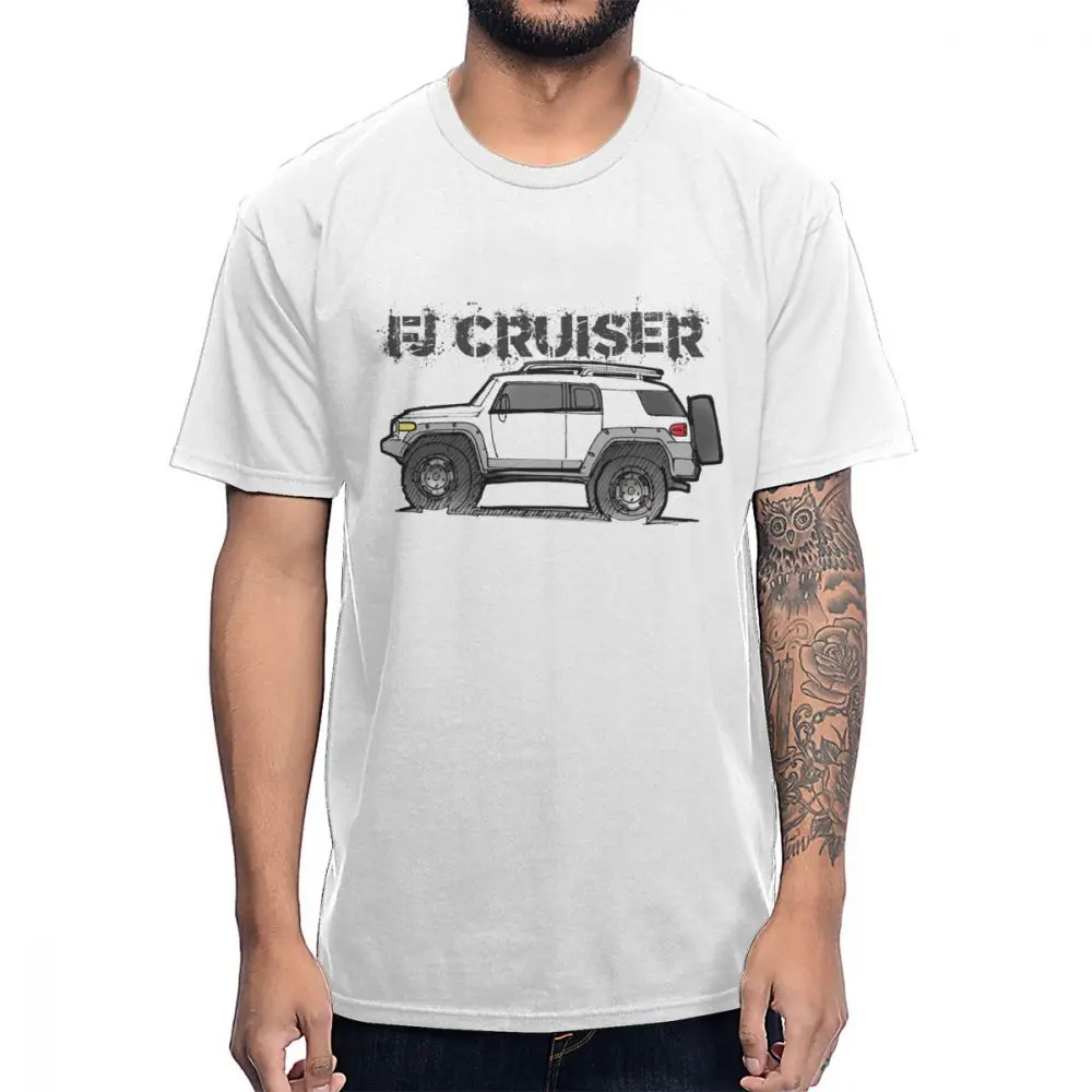 Land FJ CRUISER внедорожник автомобиль футболка в винтажном стиле Стиль мужская