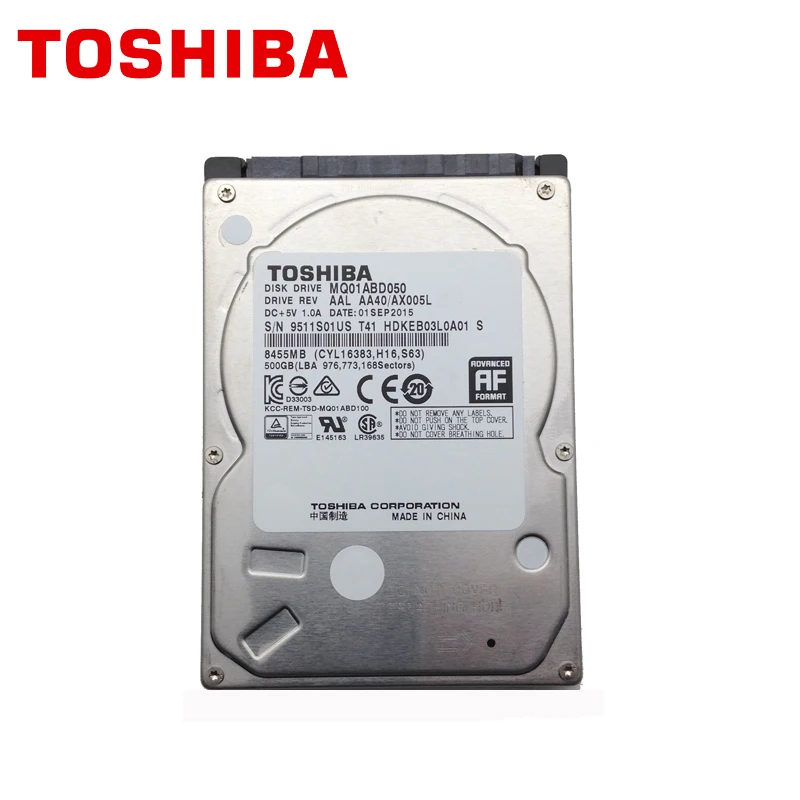 Внутренний жесткий диск TOSHIBA для ноутбука 500 Гб г HDD 2 5 дюйма 5400 об/мин 8 м SATA MQ01ABD050