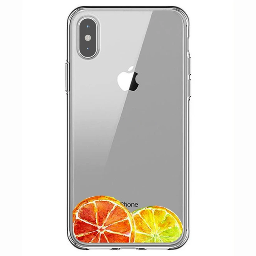 Силиконовый чехол для телефона iPhone 6 6s Plus 7 8 персиковый ананас мягкая задняя