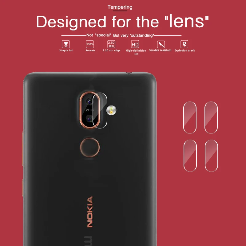 Защитная пленка для объектива камеры из закаленного стекла Nokia 7 Plus TA 1046 1055 1062