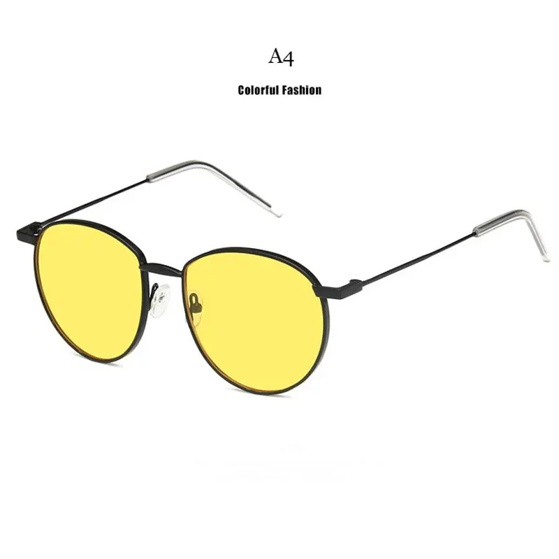 Женские и мужские круглые солнцезащитные очки роскошные брендовые дизайнерские