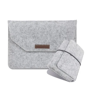 Чехол для ноутбука, черный шерстяной войлочный чехол-конверт для MacBook 13 