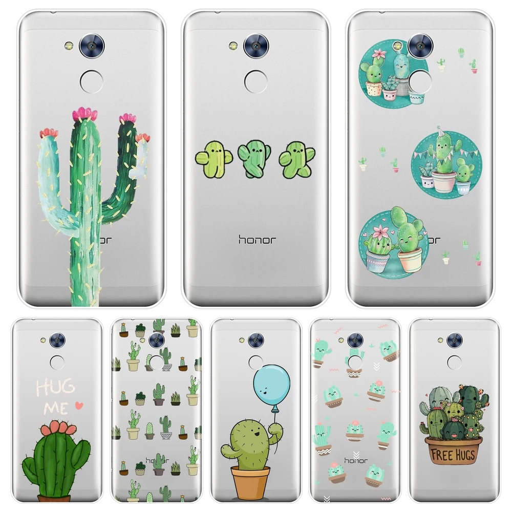 Чехол для телефона Huawei Honor 6A 4C 5C 6C Pro мягкий силиконовый чехол накладка с кактусами
