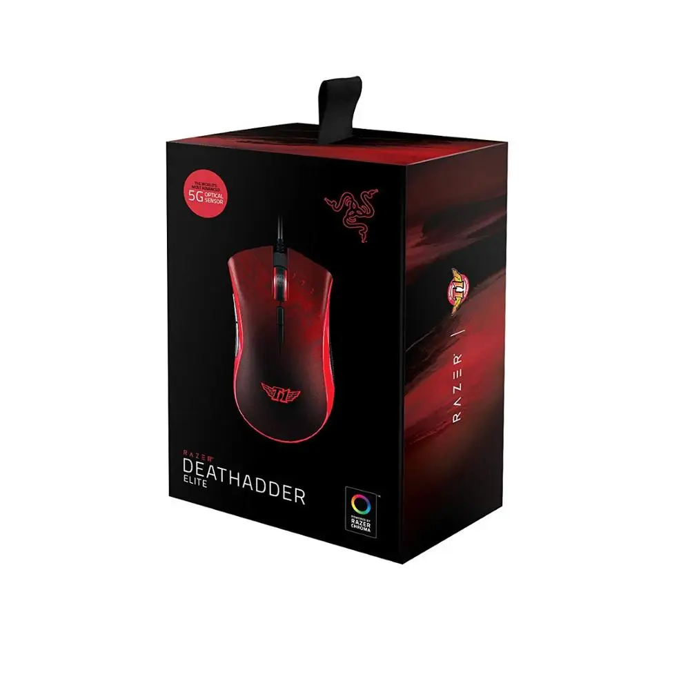 Игровая мышь razer DeathAdder Elite SKT T1 Edition: Оптический сенсор 16000 dpi подсветка RGB Chroma 7