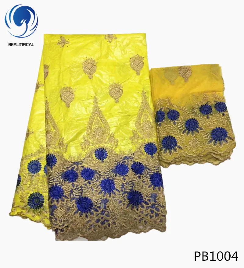 

LIULANZHI bazin fabric white african fabric cotton riche getzner 2019 latest 5yards fabric+2yards french tulle lace PB10