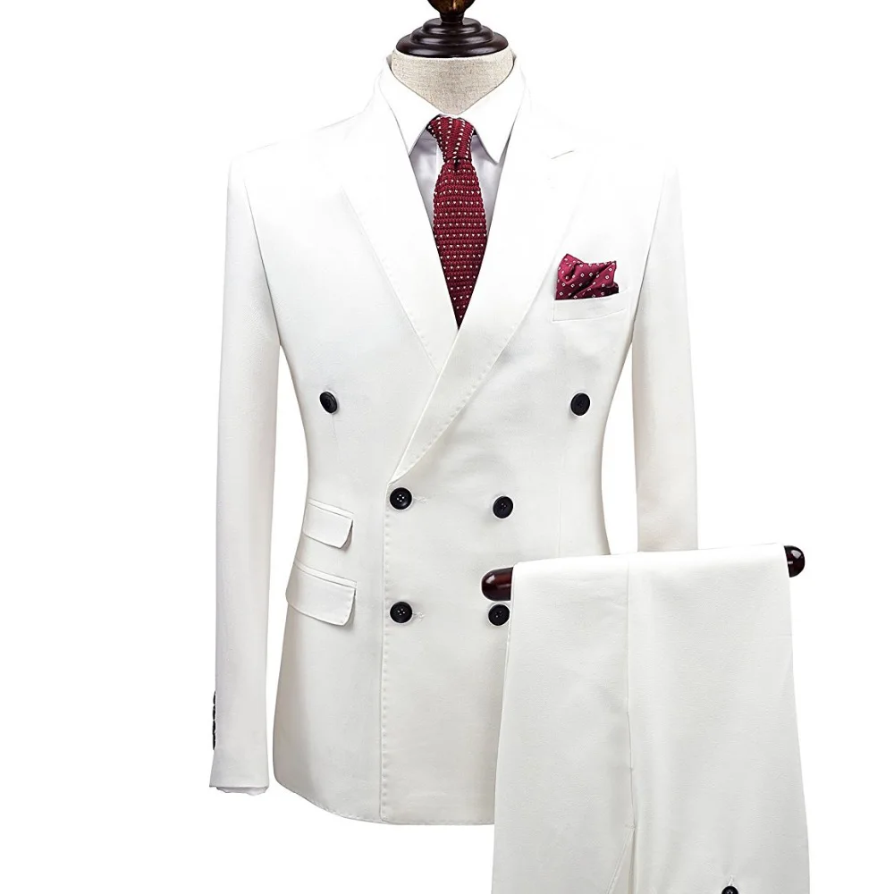 Мужской двубортный костюм смокинг блейзер + жилет 2 шт. 2018|groom wedding suit|wedding suitwedding suits