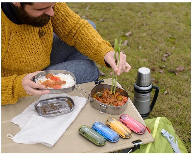 Naturehike складной Столовые приборы Набор Кемпинг Ложка путешествия Палочки