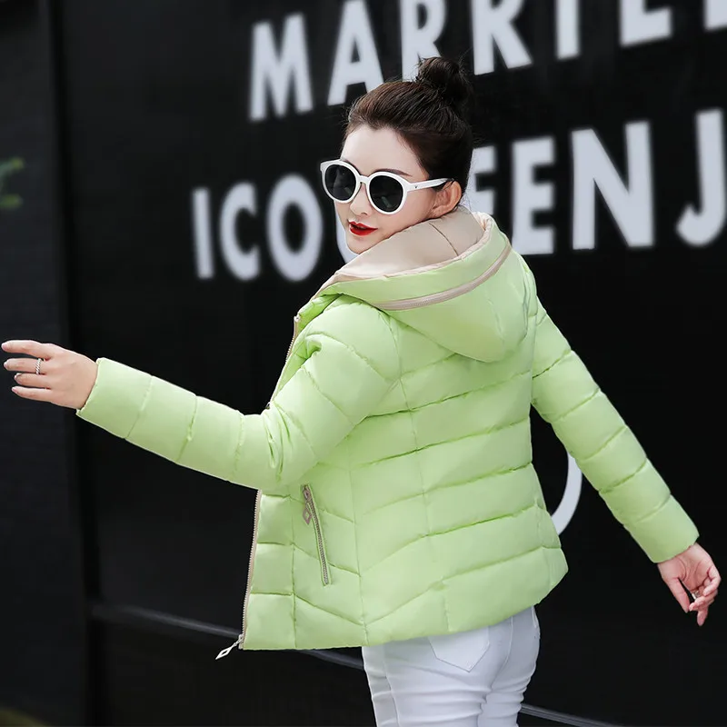 Neploe Detachable Hooded Solid Short Women Winter Parkas Slim Preppy Style Girl Cotton Coat 2019 New Warm Jacket 68663 | Женская одежда
