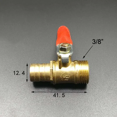 Латунный шаровой кран для шланга 12 мм 3/8 дюйма наружная резьба BSP|ball valve|brass ball