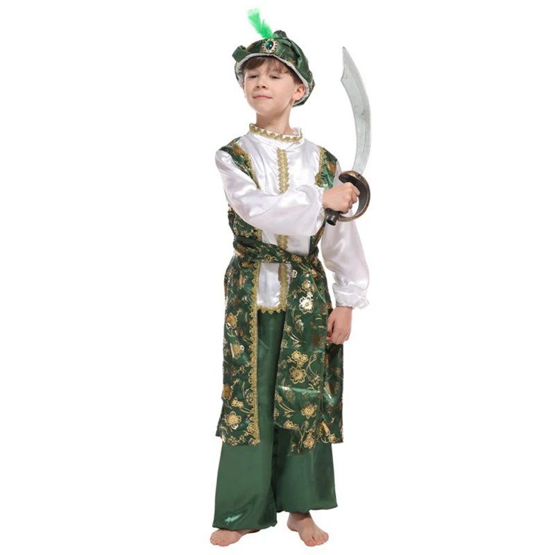 HUIHONSHE/костюмы арабского принца на Хэллоуин Детские костюмы для косплея воина