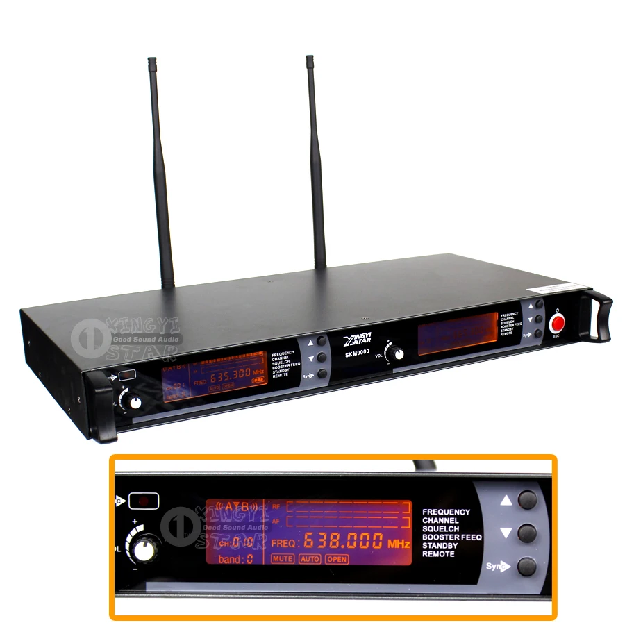 Профессиональный UHF беспроводной микрофон 2 канала караоке система двойной беспроводной микрофон Микрофон передатчик для SKM9000 микрофон Sem Fio