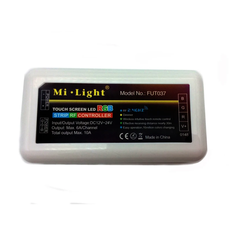 Mi Light Fut037 беспроводной 2 4G 4 зоны RF RGB LED контроллер для гибкой 5050 3528 Led полосы