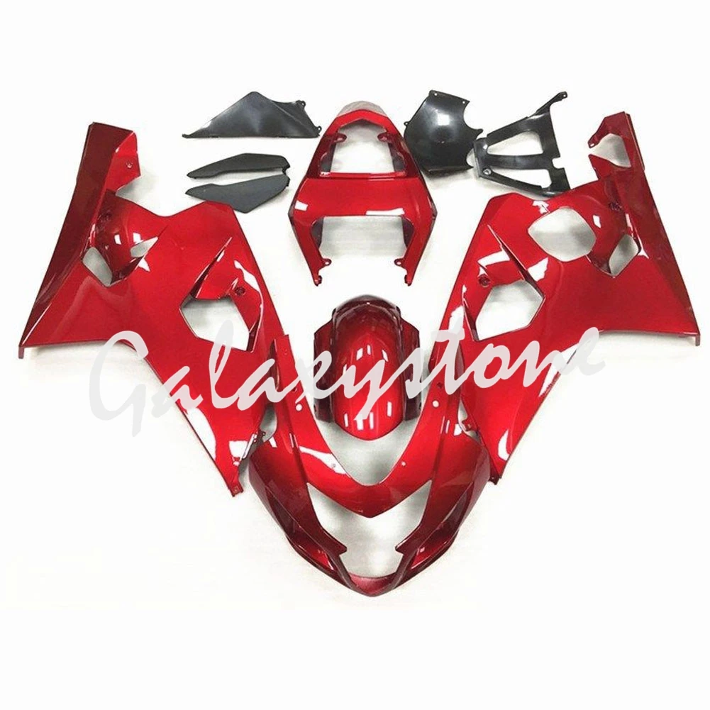 Красный ABS инъекции обтекателя Кузов комплект пригодный для Suzuki GSXR600/750 K4 2004