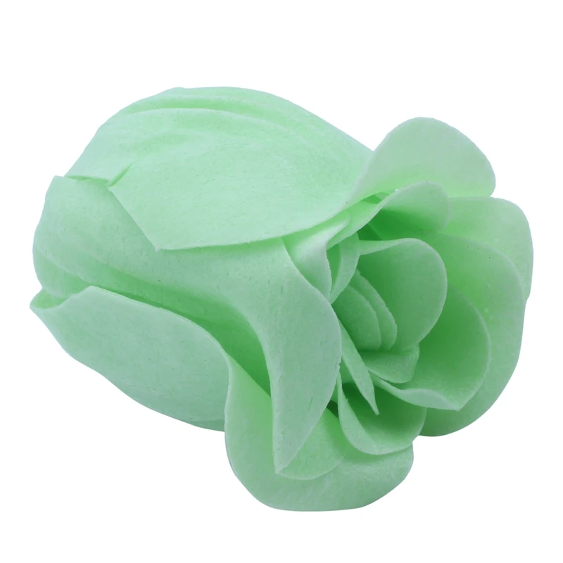 6 шт. зеленое ароматизированное банное мыло в виде лепестков роз в форме сердца