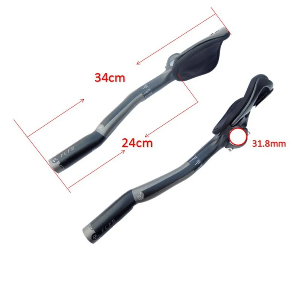 

2016 NEW ARRIVE FCFB 12K glossy tt bar ends carbon fiber bike TT handlebar deputy to split the long break TT bar 34CM