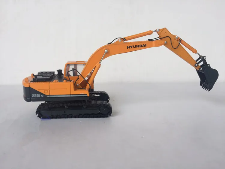 Цвет: желтый Коллекционная модель игрушки из сплава 1:40 масштаб HYUNDAI R215-9 гидравлический экскаватор инженерное оборудование литье под давлением модель украшения игрушки - Цвет: Цвет: желтый