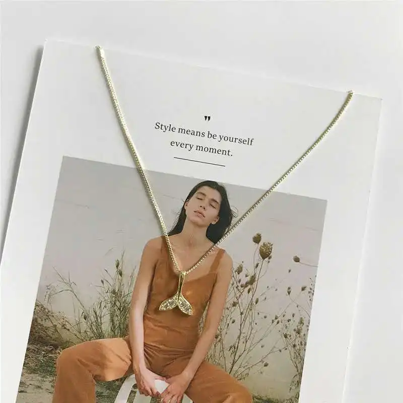 Хвост русалки женское колье чокер Корейский простой студенческий Мори подвесная