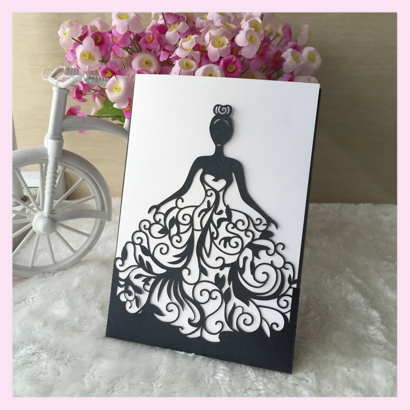 Изысканный дизайн новейшая низкая цена Красивая девушка пригласительная