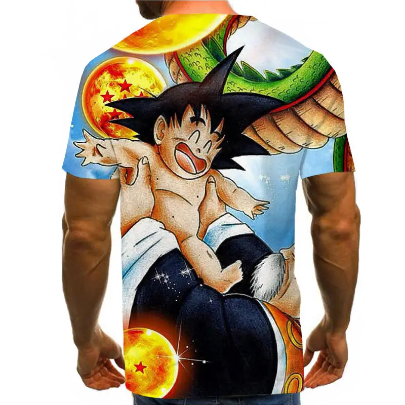 Dragon Ball Z Ultra Instinct God Son Goku Super Saiyan Men Tshirt 3D Printed Summer O-Neck Daily Casual Funny T shirt Plus Size