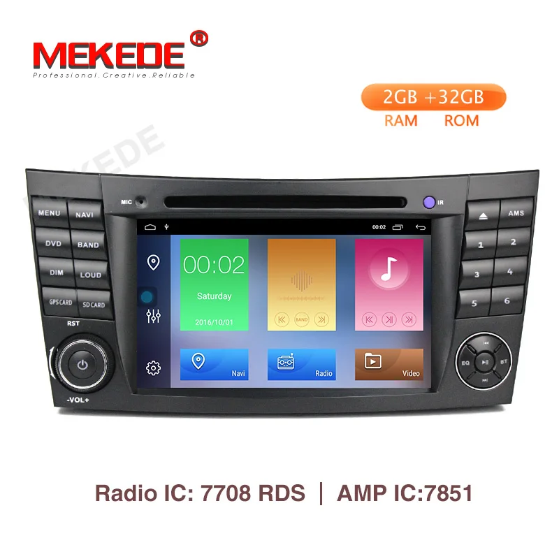 MEKEDE Два Din Автомобильный мультимедийный плеер Android 9,1 dvd-плеер для Mercedes/Benz/E-Class/W211/E300/CLK/W209/CLS/W219 gps радио