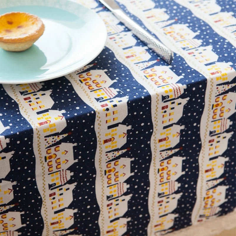 Рождество Скатерти для свадеб блесток Кружево хлопок печатных скатерть люкс Bugaboo