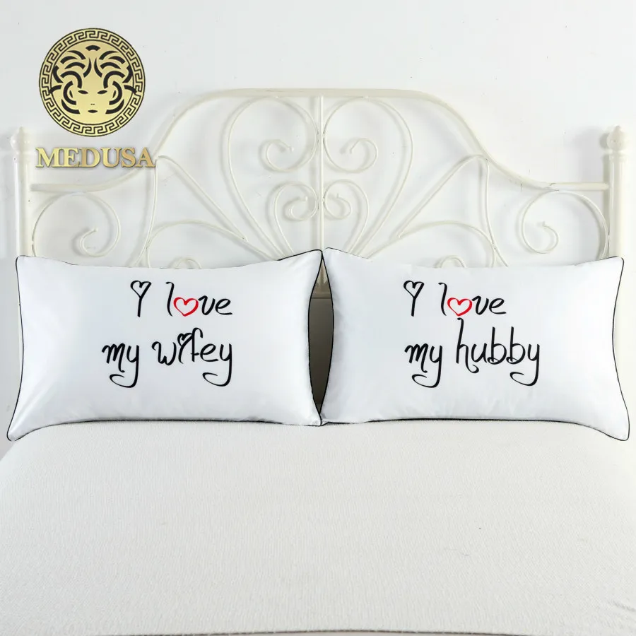 Kiss me good night wake с улыбкой годовщина свадьбы наволочки подарок для любителей пары
