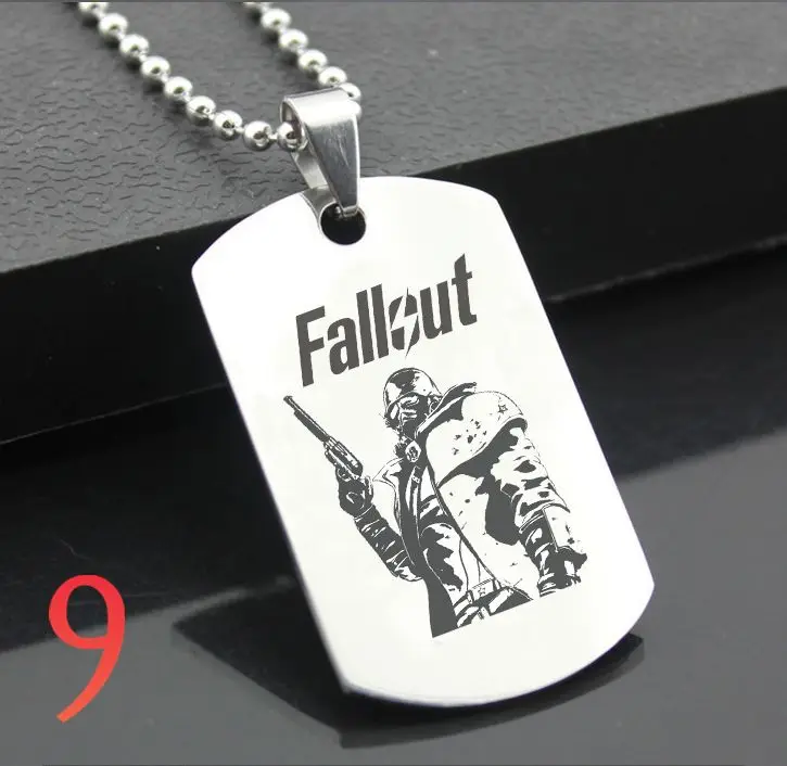 Тёмно-синий Идеальный JL Fallout западный стиль армейская карточка персонализированные Diy буквы кулон сталь ожерелье персонализированные подарки FSYX01 - Цвет: Тёмно-синий