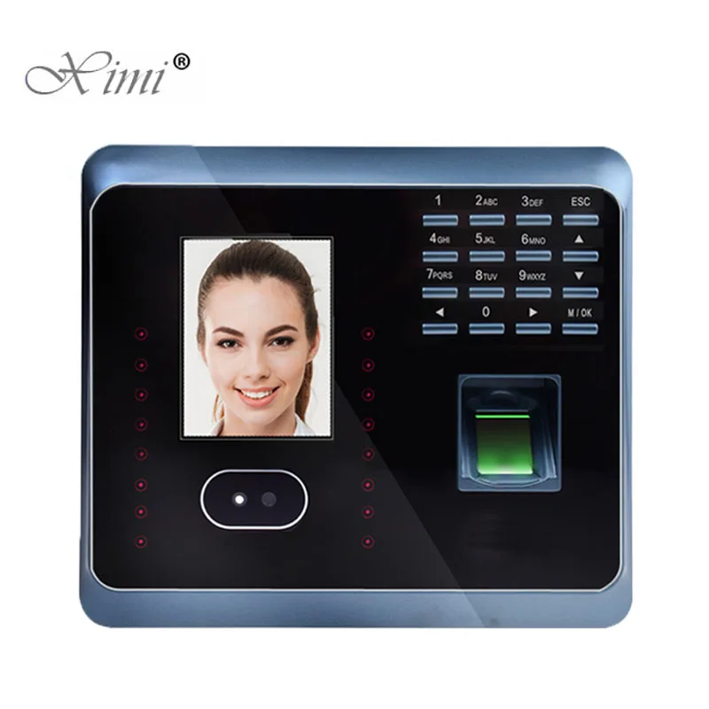 UF100Plus распознавание лица посещаемость времени с отпечатком пальца и RFID карты EM