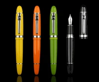 1pclot silver clip high quality fountain pen jinhao 159 fine nib student writing ink pens 15 colors for choose school supplies