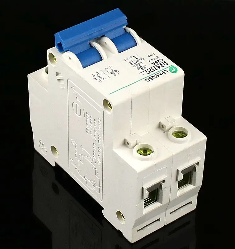 DC 2 P 25A солнечной энергии выключатель MCB 2 полюса MCB фотоэлектрический PV Мини DC Автоматический выключатель