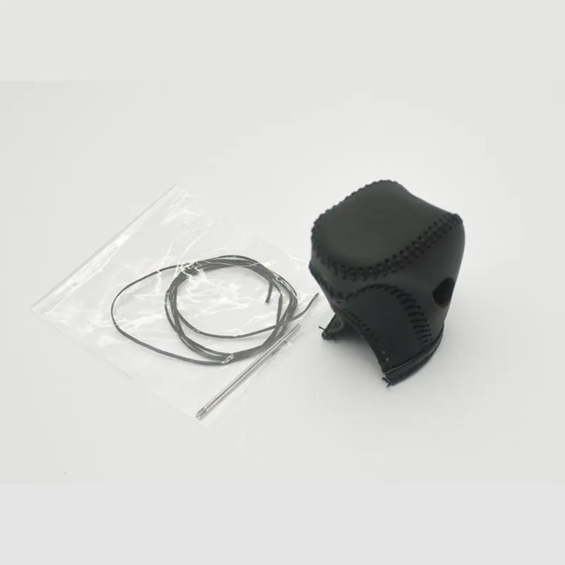 Black for Gear knob Ручка переключения рулевого механизма автомобиля из натуральной кожи воротник ручной тормоз чехол для Smart Fortwo 2009 2010 2011 2012 2013 - Название цвета: Black for Gear knob