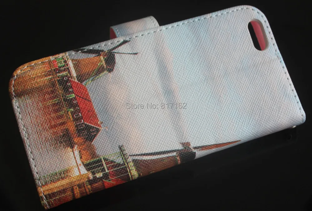 Чехол ветряная мельница U печать полиуретан кожа перевёрнутый бумажник стойка