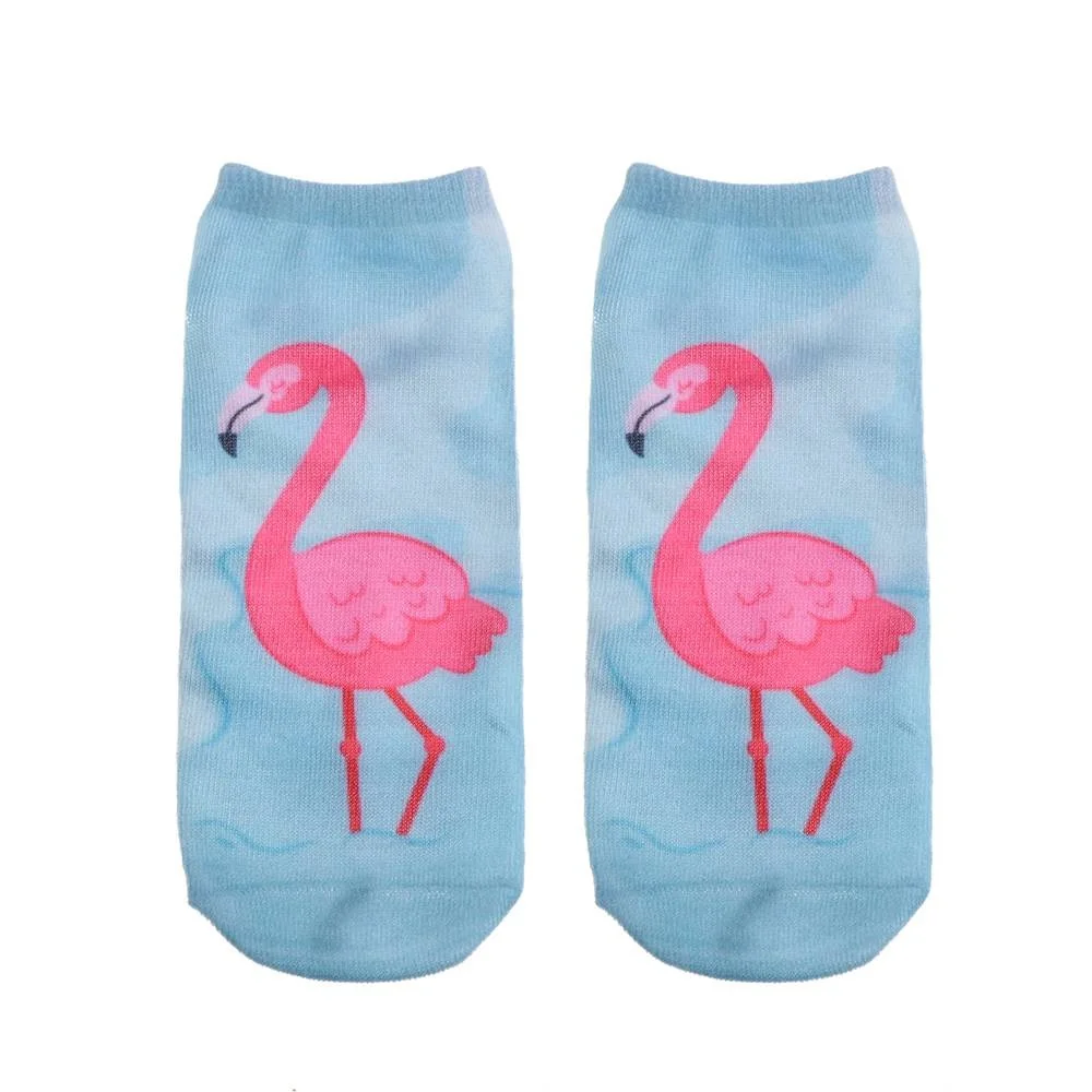 6 socks Новинка, 1 пара, носки в стиле хип-хоп, рисунок фламинго, листья, хлопковые носки для пары, Harajuku, повседневные счастливые носки, женские зимние хипстерские забавные носки - Цвет: 6 socks