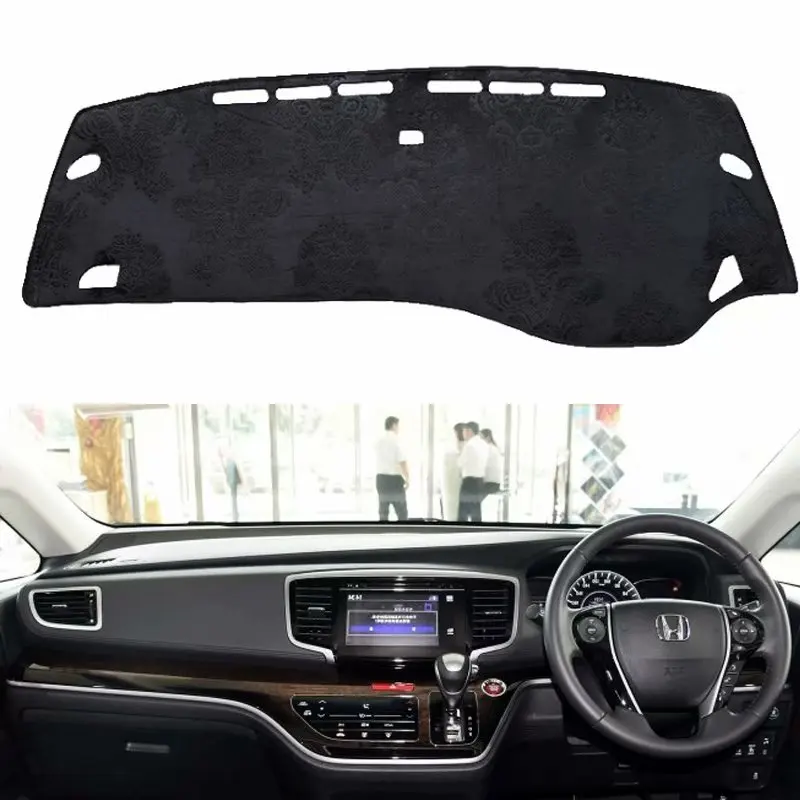 

Для Honda Odyssey 2014 2015 2016 2017 2018 2019 фланелевые Dashmats приборная панель покрывает Dash колодки коврик в машину солнцезащитный козырек RHD
